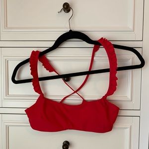 Aerie Ruffle Scoop Bikini Top
